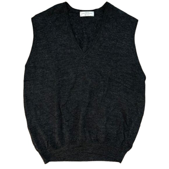 St Michael Merino Wool Men's Sleeveless Knit Vest V Neck Pure New Wool - Picture 1 of 4